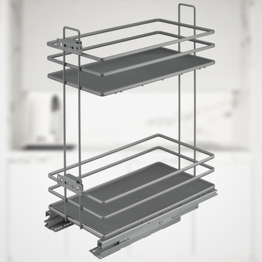 фото Выдвижная корзина VESPLINE двухуровневая в нижнюю базу 300 мм с доводчиком