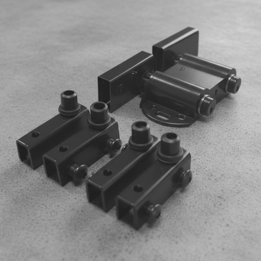 фото  Комплект для 2 стеклянных дверей с лифтом черный