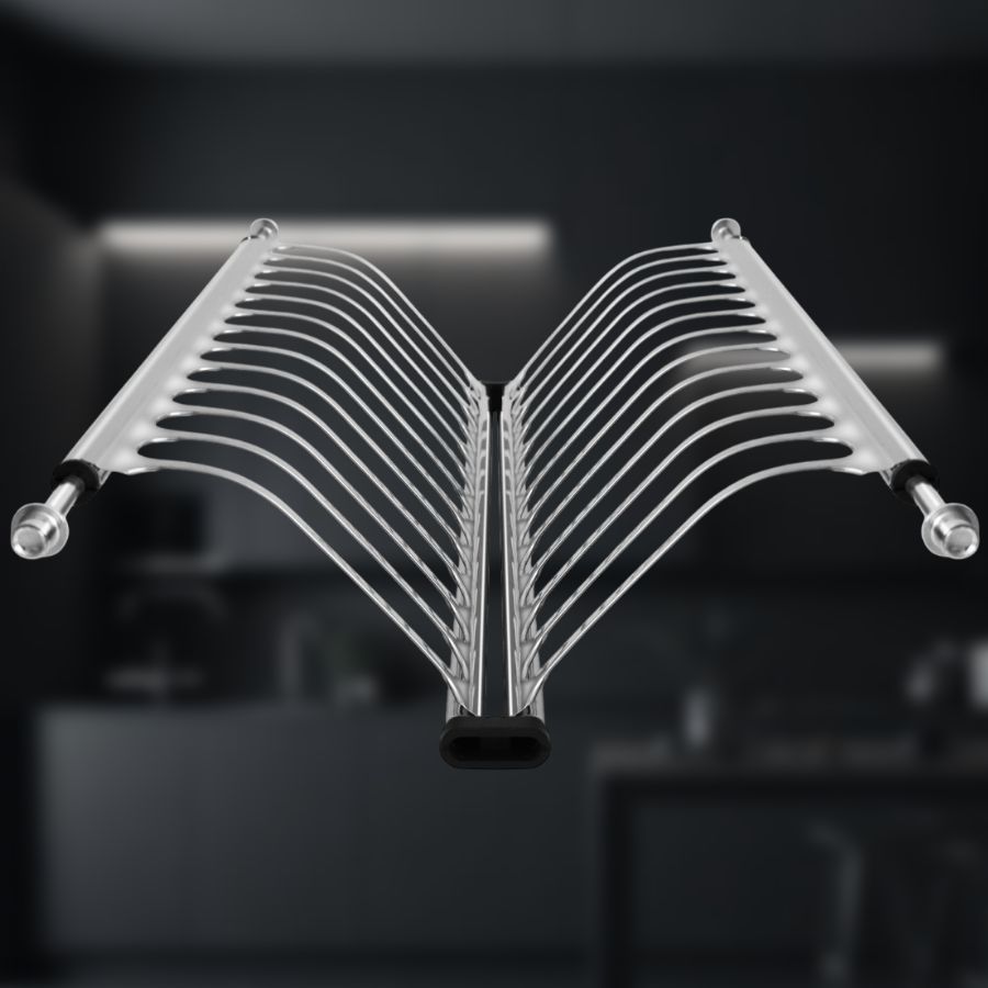 фото Посудосушитель из нержавеющей стали в шкаф 400 мм