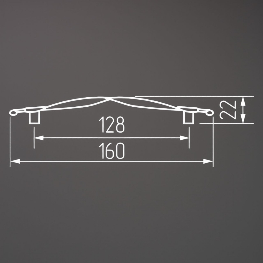 фото Ручка-скоба ВЕНЕРА, 128 мм, серебро античное