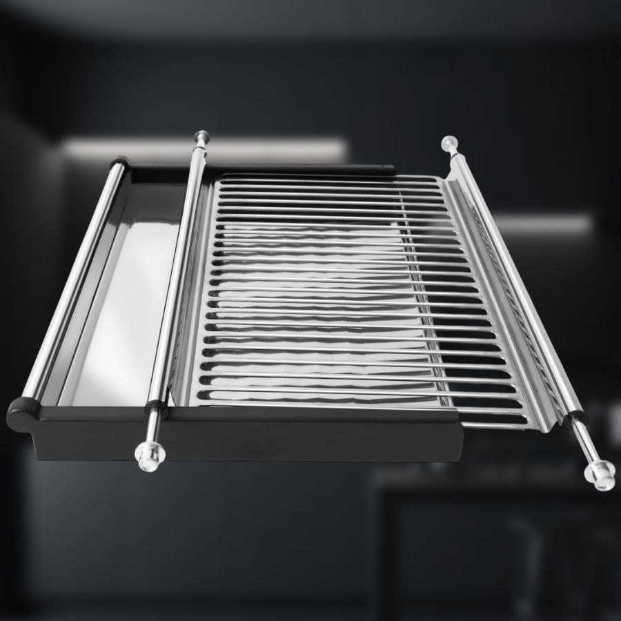 фото Посудосушитель из нержавеющей стали в шкаф 400 мм