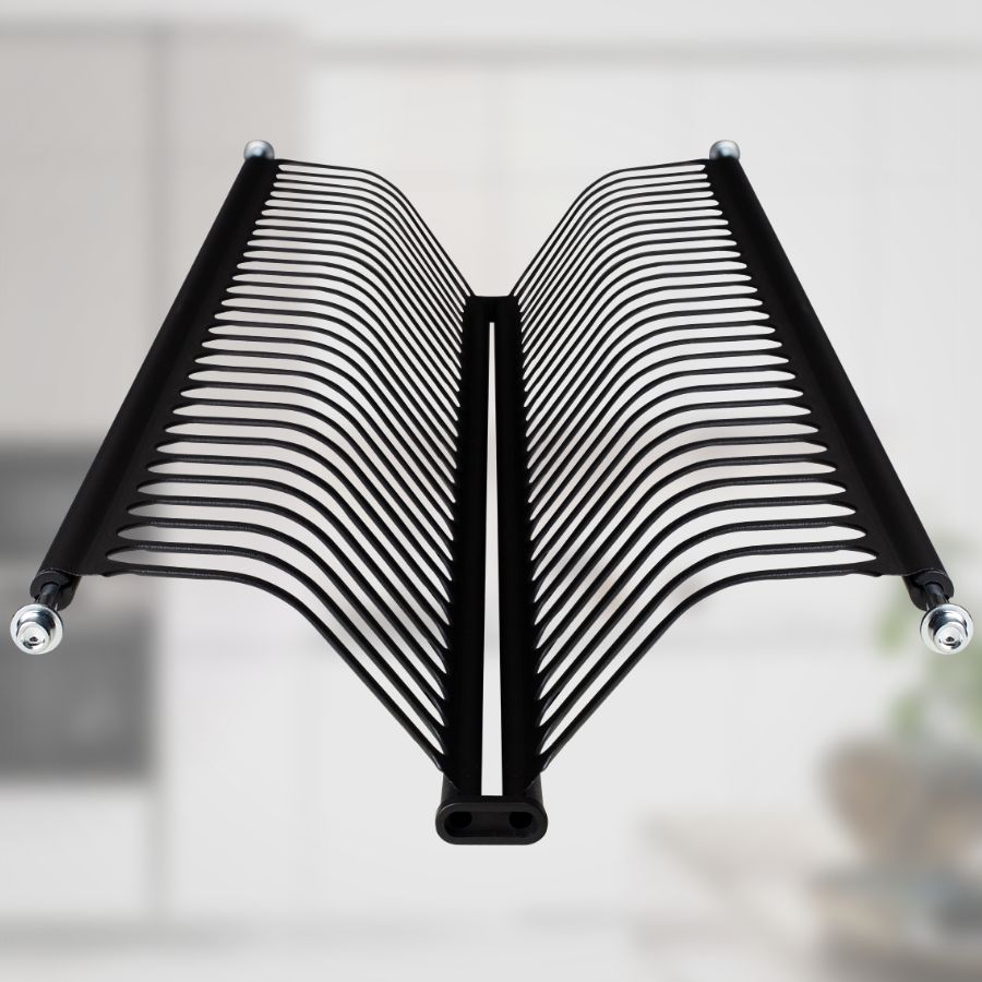 фото Посудосушитель черный из нержавеющей стали в шкаф 800 мм