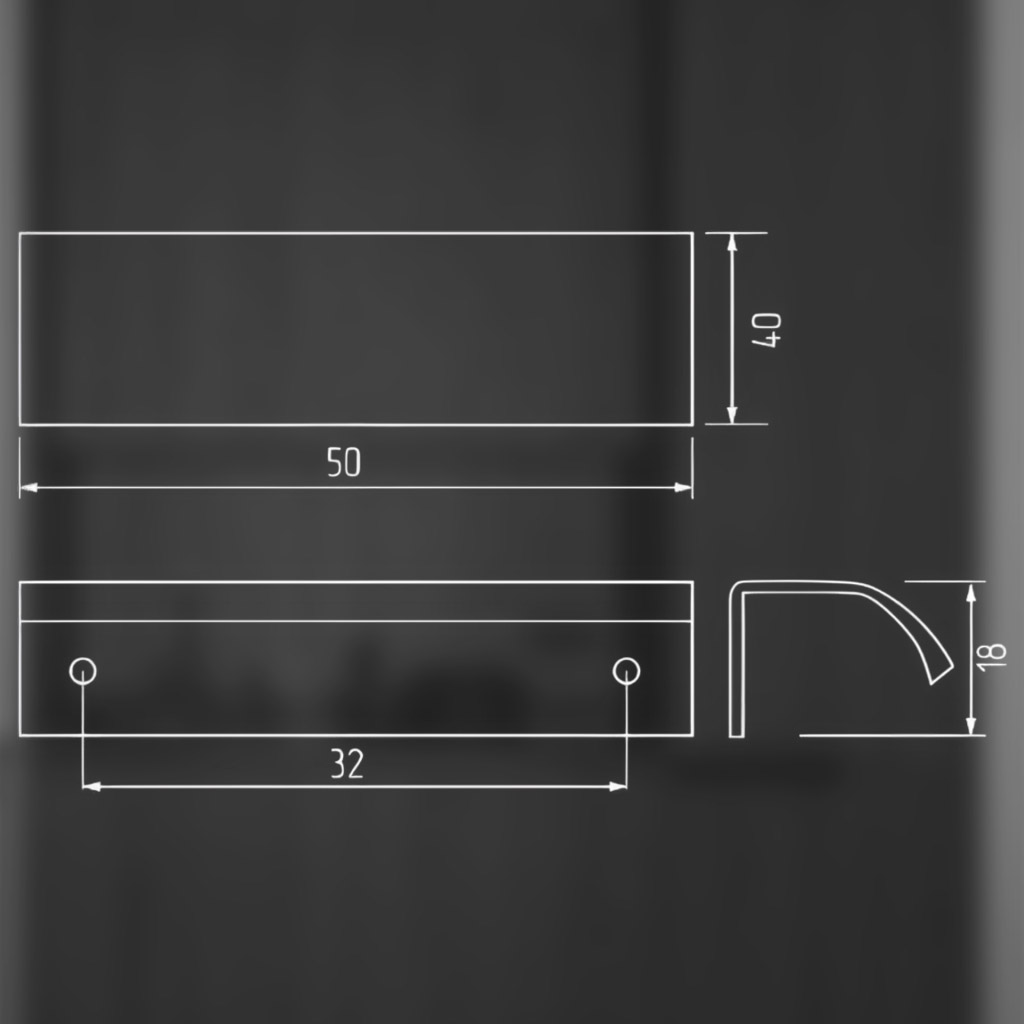 фото Ручка-скоба ТИТАН, 32/50 мм, хром матовый