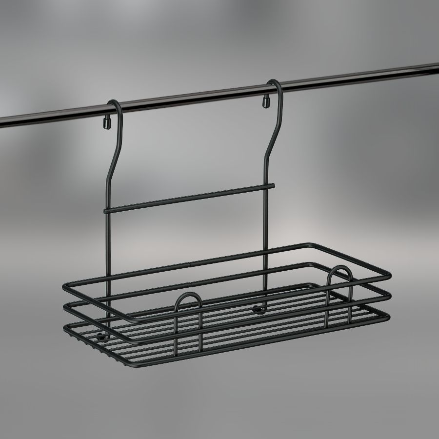 фото Полка одинарная CWJ306L-2 ALBA 280х165х240мм Черный матовый