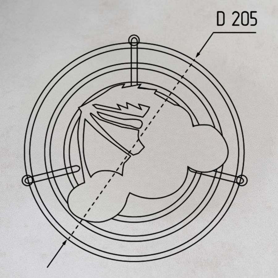 фото Подставка под горячее CWJ236E ALBA 205х17мм "Вишня"