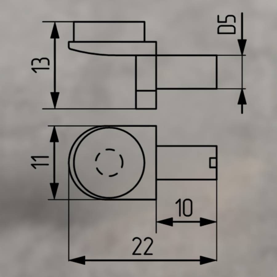 фото Полкодержатель 5*10 с амортизатором 37111