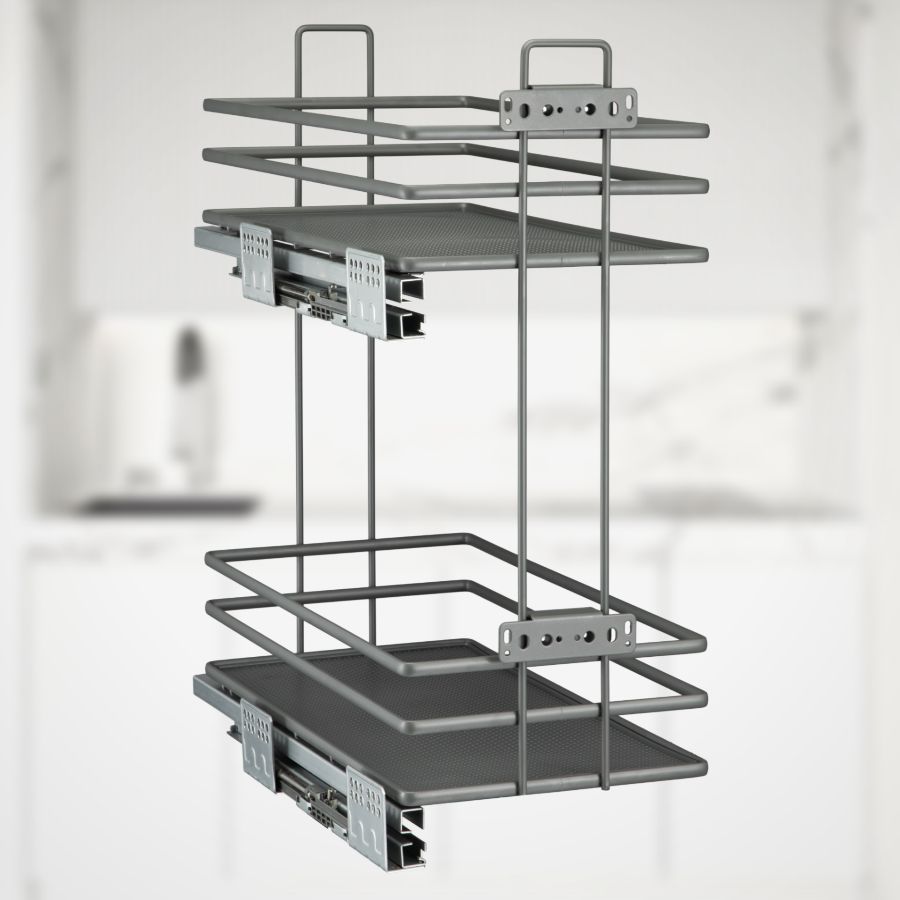 фото Выдвижная корзина VESPLINE двухуровневая в нижнюю базу 300 мм с доводчиком