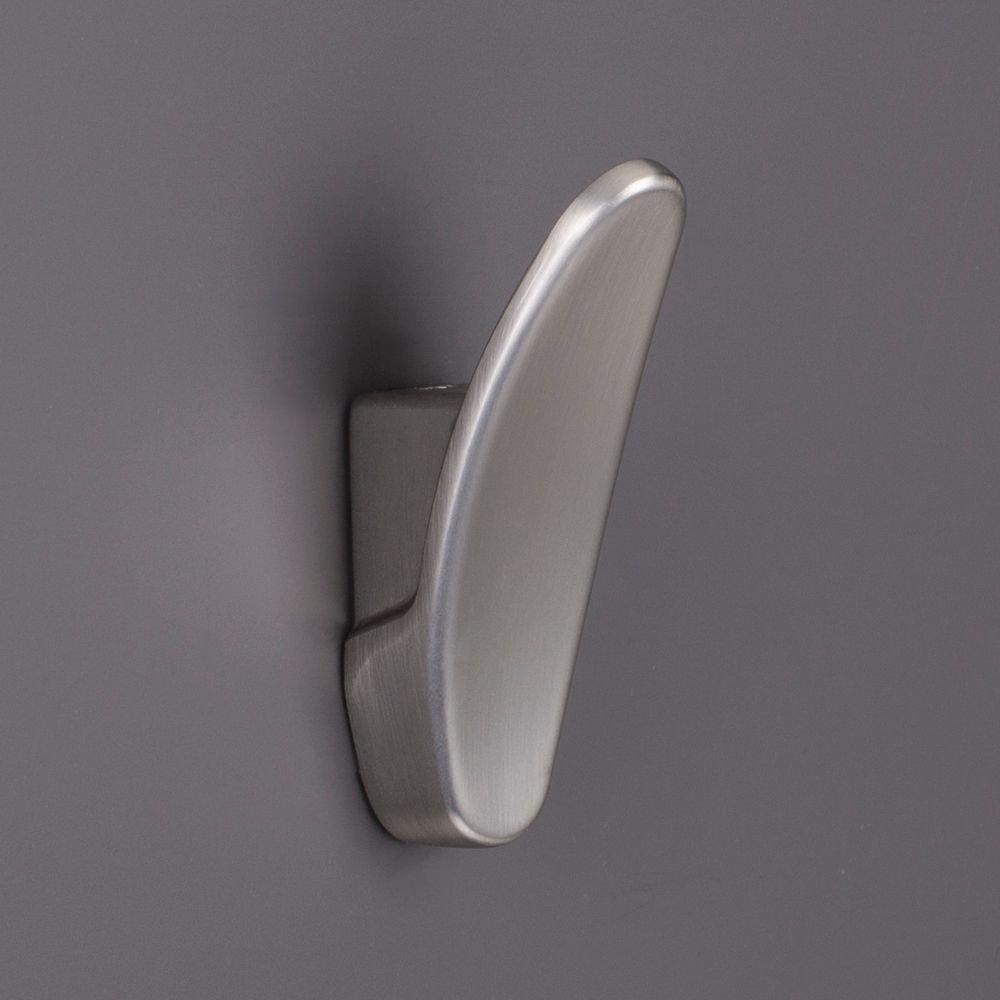 фото Крючок ЛОКИ однорожковый, никель матовый