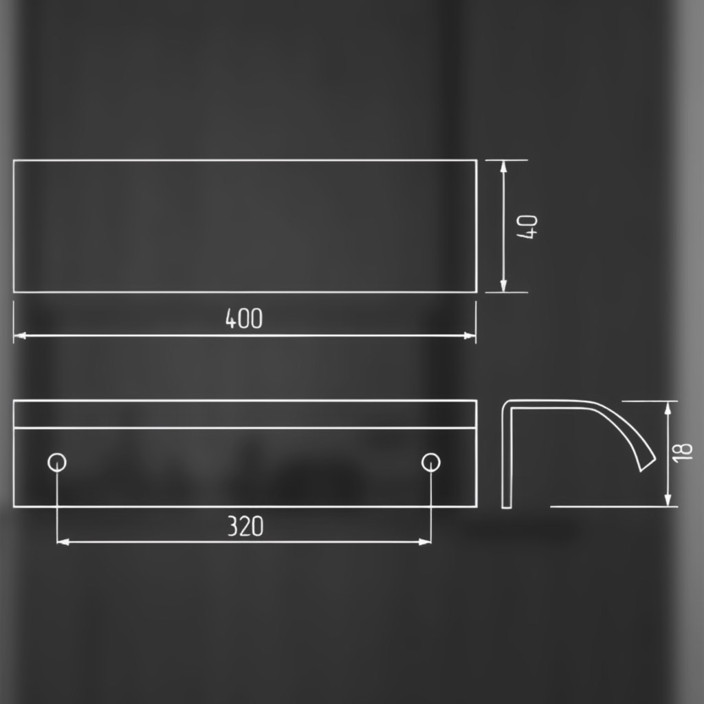 фото Ручка-скоба ТИТАН, 320/400 мм, хром матовый
