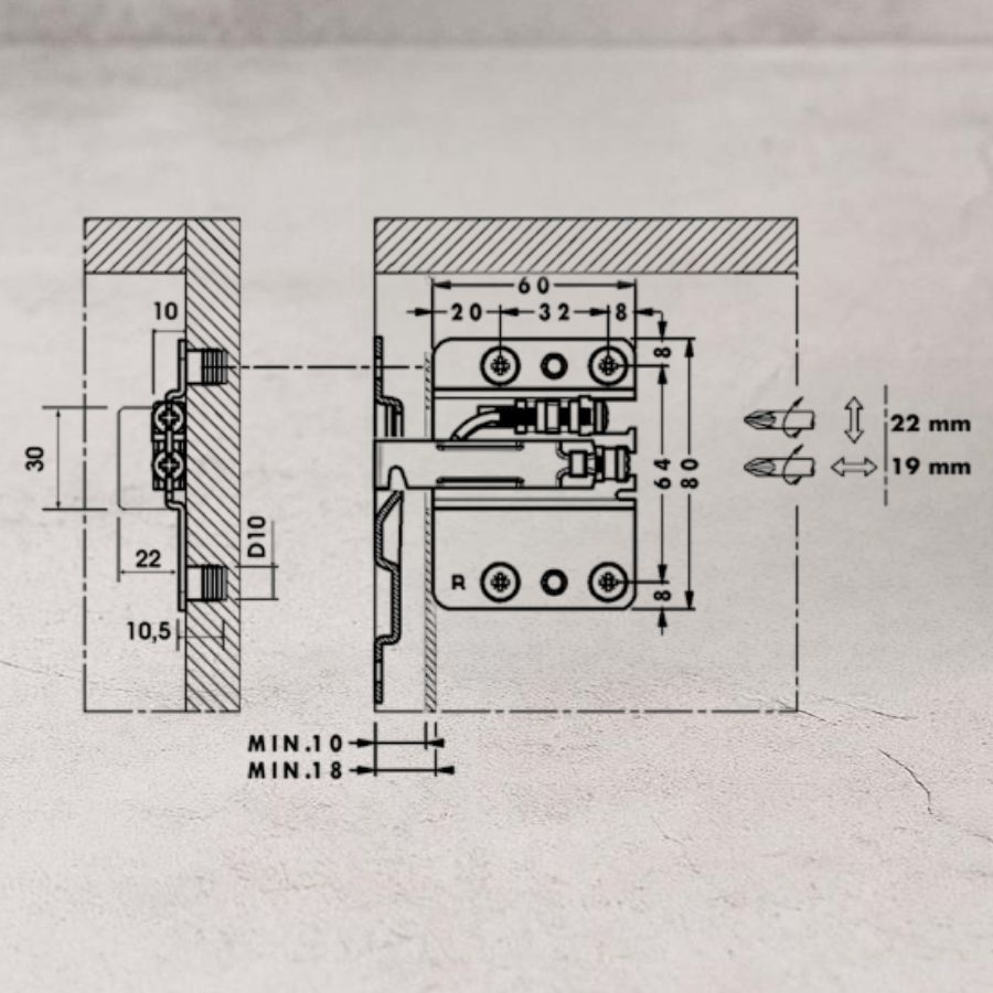 фото Подвеска каркаса регулируемая, комплект с площадками, белой заглушкой и винтами