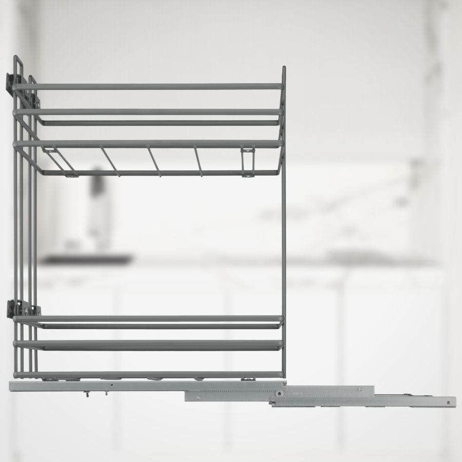 фото Выдвижная корзина VESPLINE двухуровневая в нижнюю базу 400 мм с доводчиком