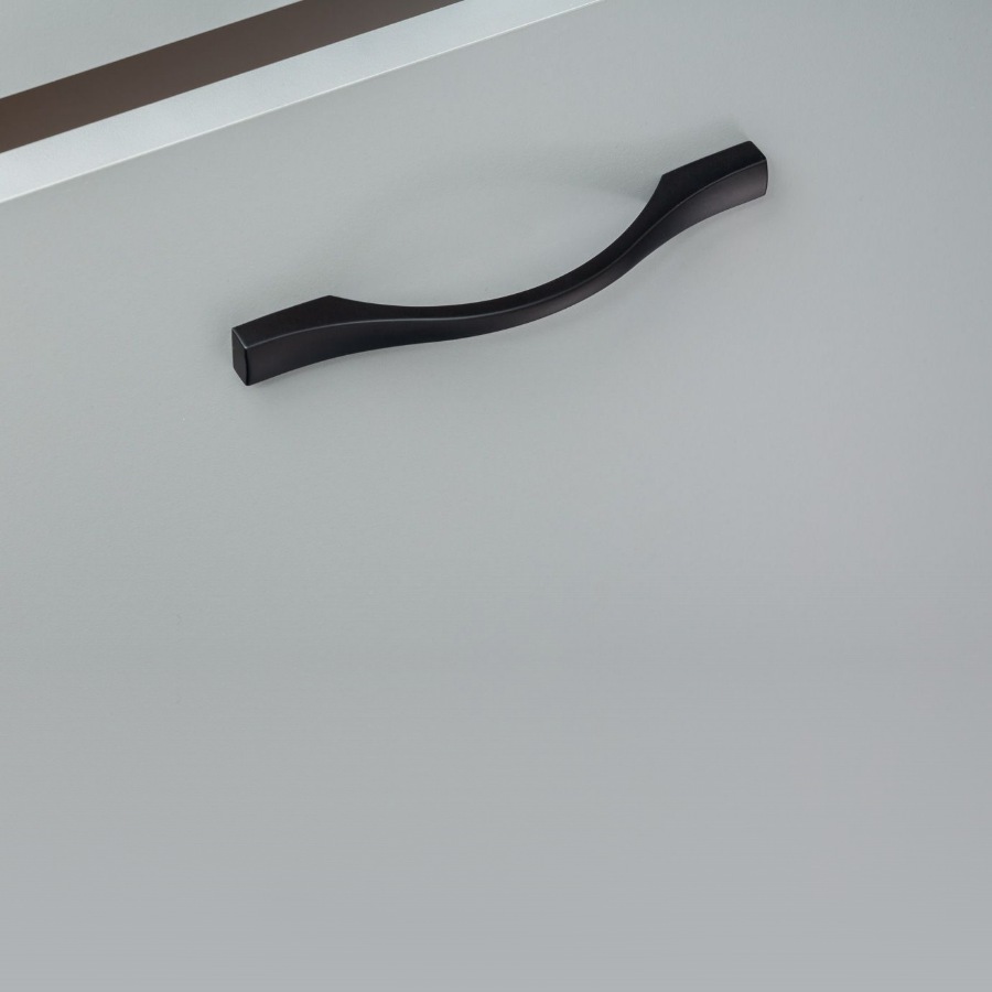 фото Ручка-скоба КАССИО, 128 мм, черный матовый