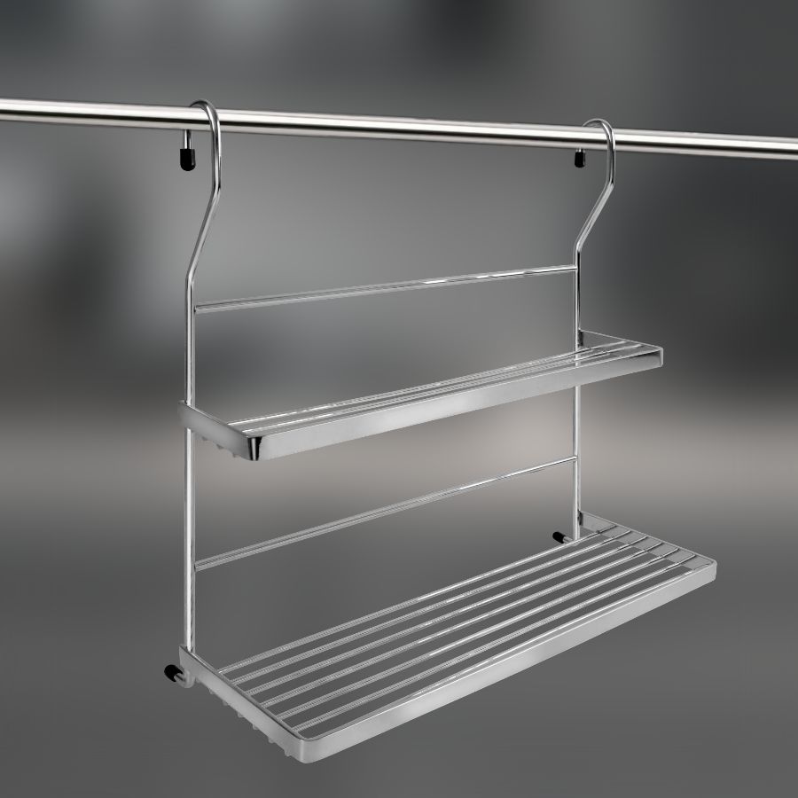 фото Полка двойная для специй CWJ203B-2 ALBA 348x137x311,5 мм хром