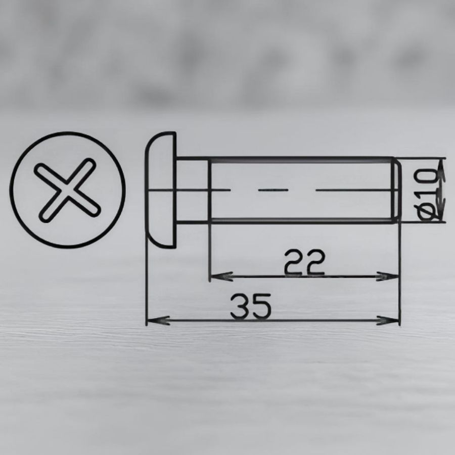 фото Винт пластиковый белый (для кухонной опоры)