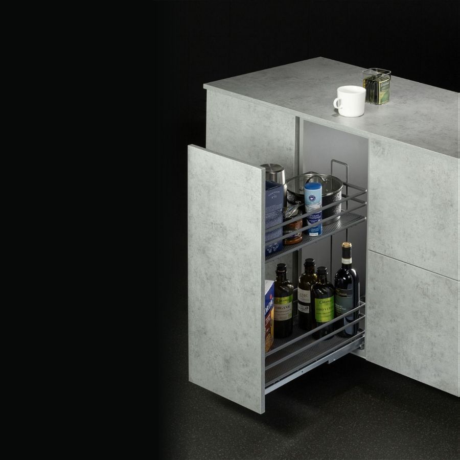 фото Выдвижная корзина VESPLINE двухуровневая в нижнюю базу 300 мм с доводчиком