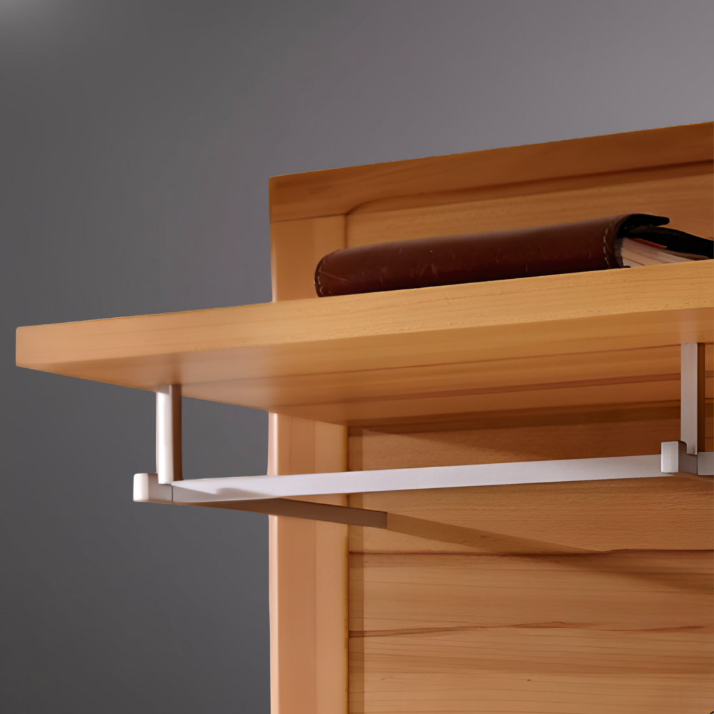 фото Вешалка П-образная для установки под полку, хром