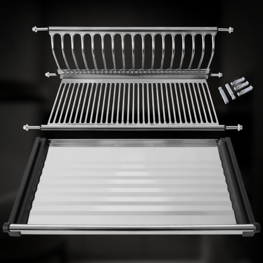 фото Посудосушитель одноуровневый из нержавеющей стали в шкаф 500 мм