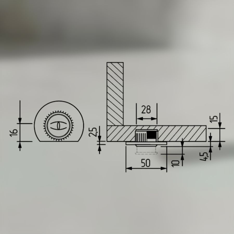 фото Регулятор с пластиковым подпятником 304.28.Z2.50.A2 Италия