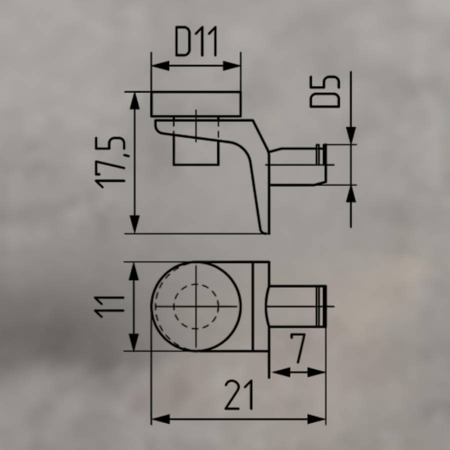 фото Полкодержатель 5*7 с амортизатором 37110.001