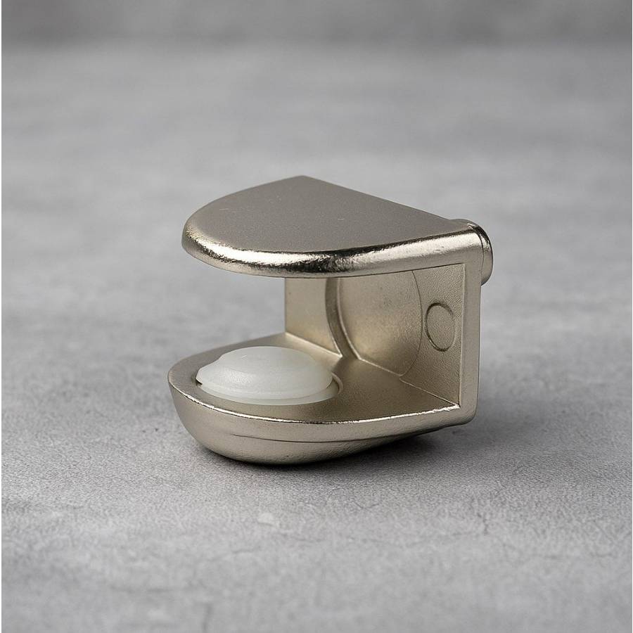 фото Полкодержатель для стеклянной полки толщиной 5-9мм, со штоком, никель