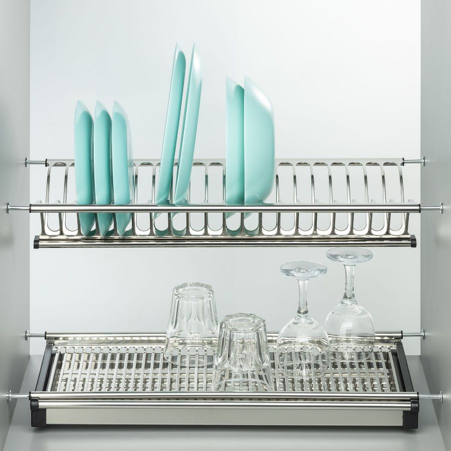 фото Посудосушитель из нержавеющей стали в шкаф 600 мм