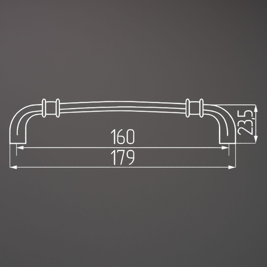 фото Ручка-скоба МЕИССА, 160 мм, медь античная