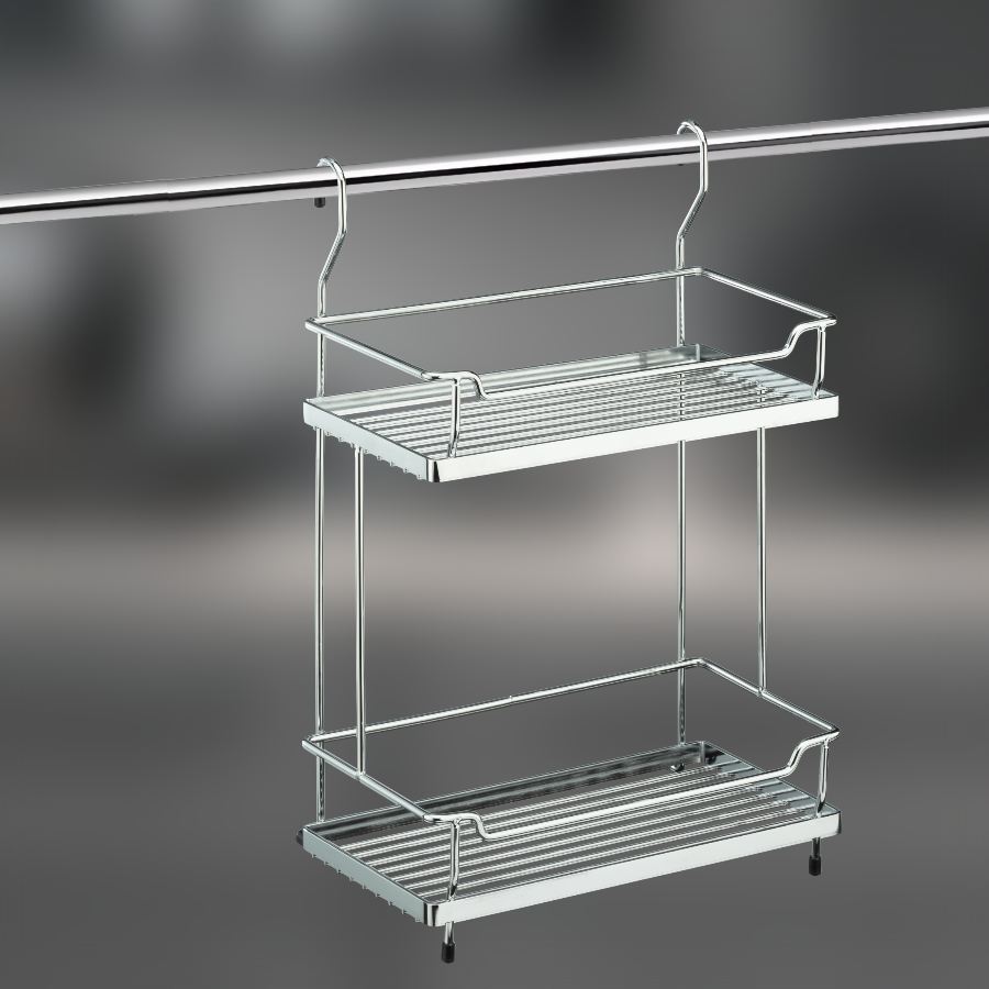 фото Полка двойная CWJ216B-3 ALBA 280x180x410 мм хром