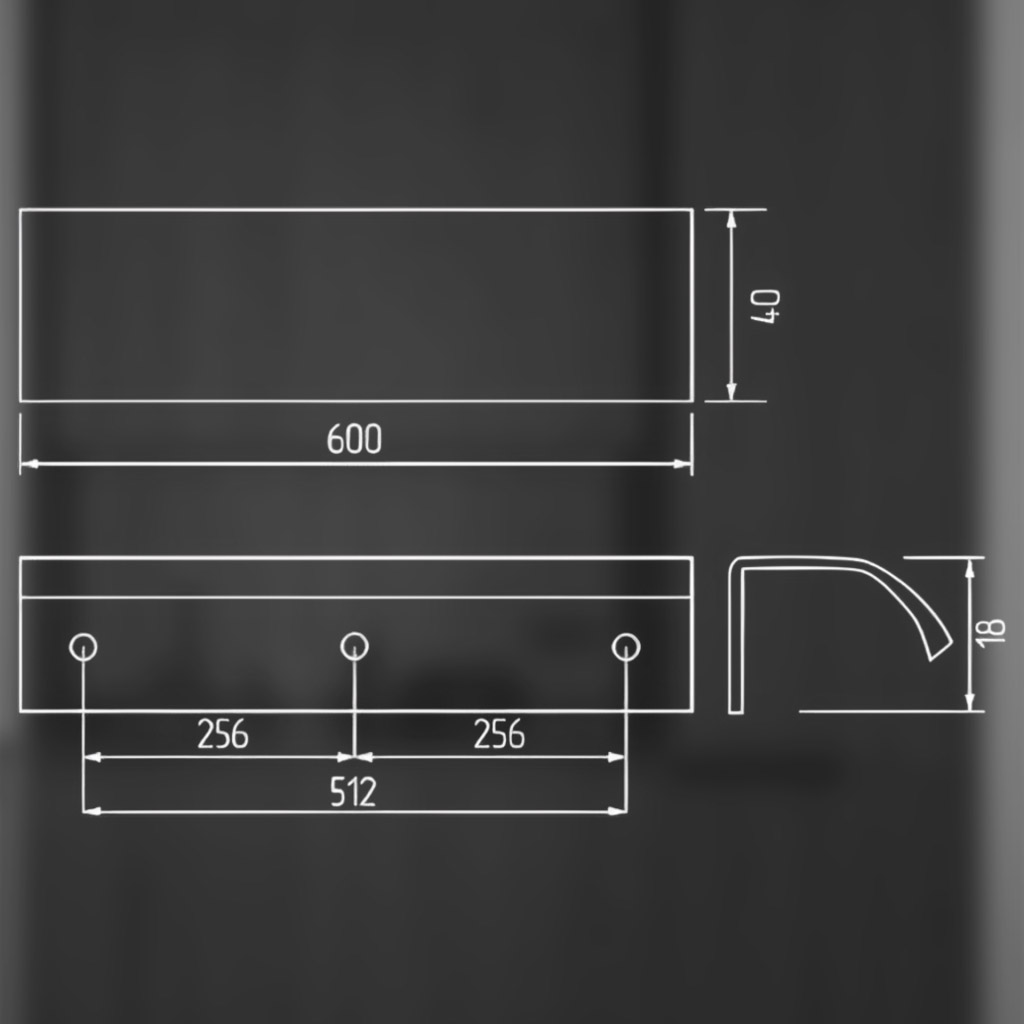 фото Ручка-скоба ТИТАН, 512/600 мм, хром матовый