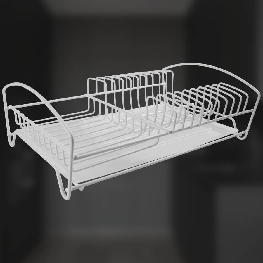 фото Сушилка для посуды одноуровневая настольная белая