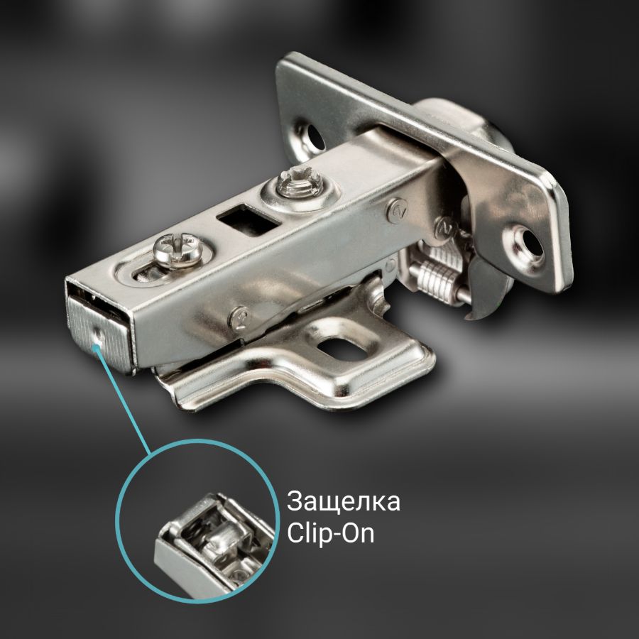 фото Петля накладная 091370.022 быстросъемная Clip-on с доводчиком