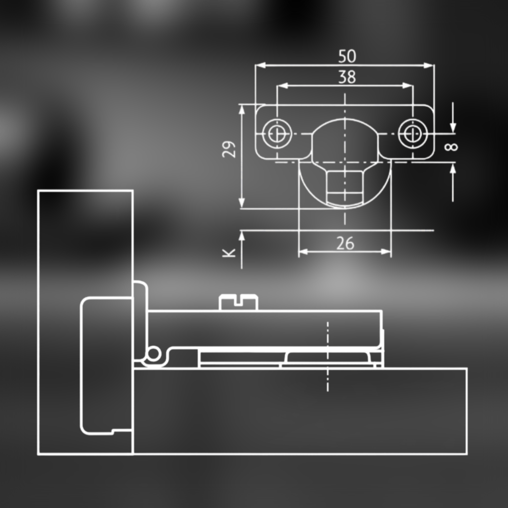 фото Минипетля накладная MF-402A, slide-on