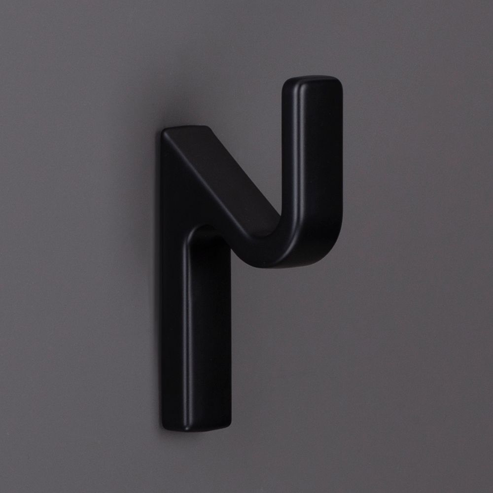 фото Крючок МЕРКУРИ однорожковый, черный матовый