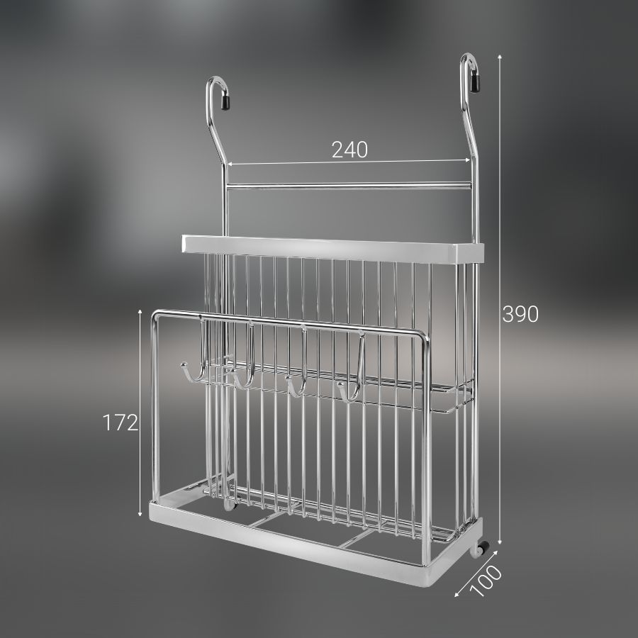 фото Полка для ножей и разделочной доски CWJ302B ALBA 250х160х390мм