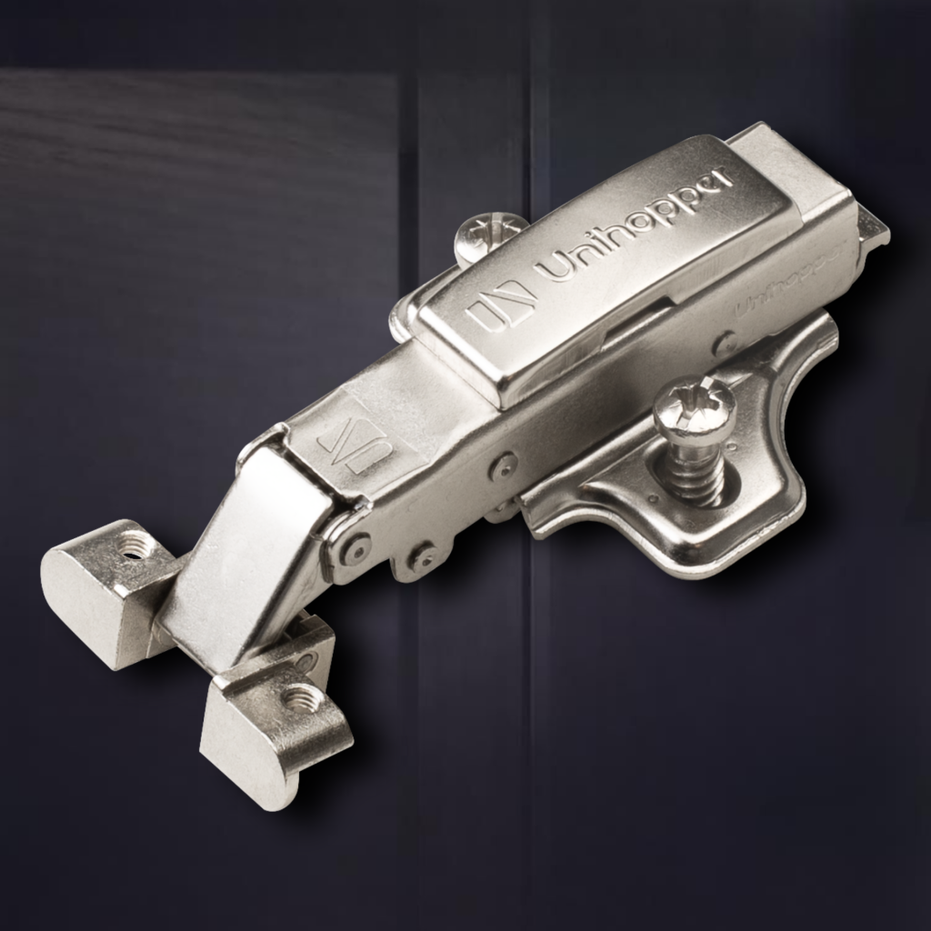 фото Петля накладная для алюминиевого профиля UNIHOPPER, 45мм, с декоративной накладкой