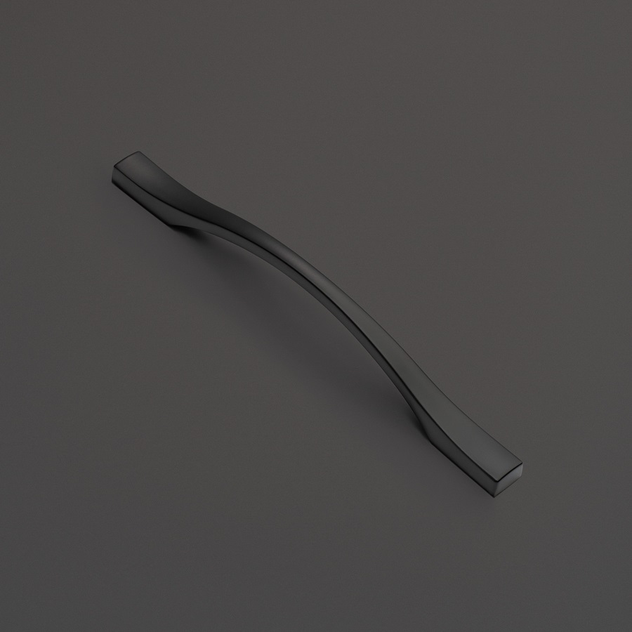 фото Ручка-скоба КАССИО, 160 мм, черный матовый