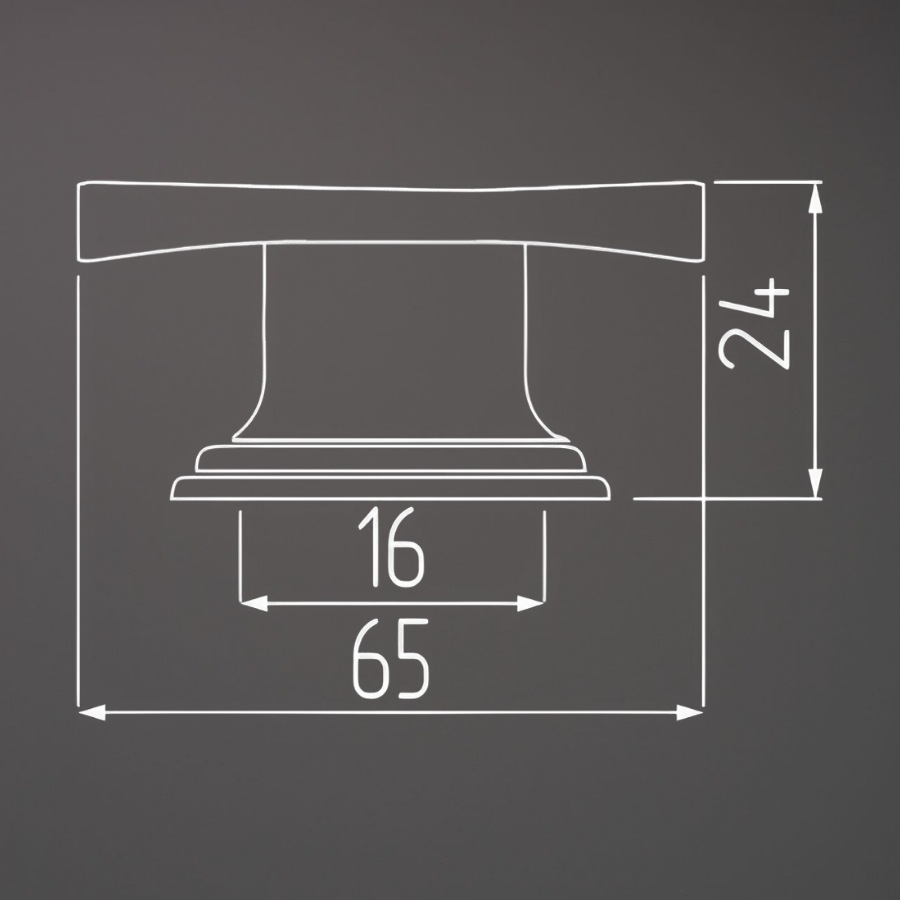 фото Ручка-кнопка ГЕРА, серебро