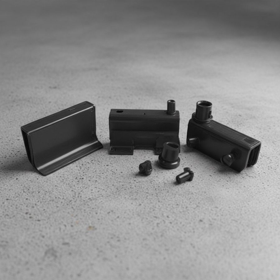 фото  Петля для стеклянных дверей черная