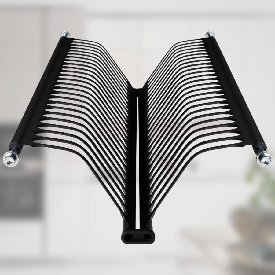 фото Посудосушитель черный из нержавеющей стали в шкаф 700 мм