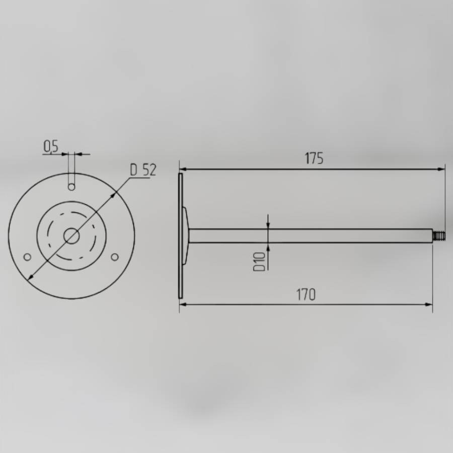 фото Боковое крепление трубы 50 мм Z-004,хром