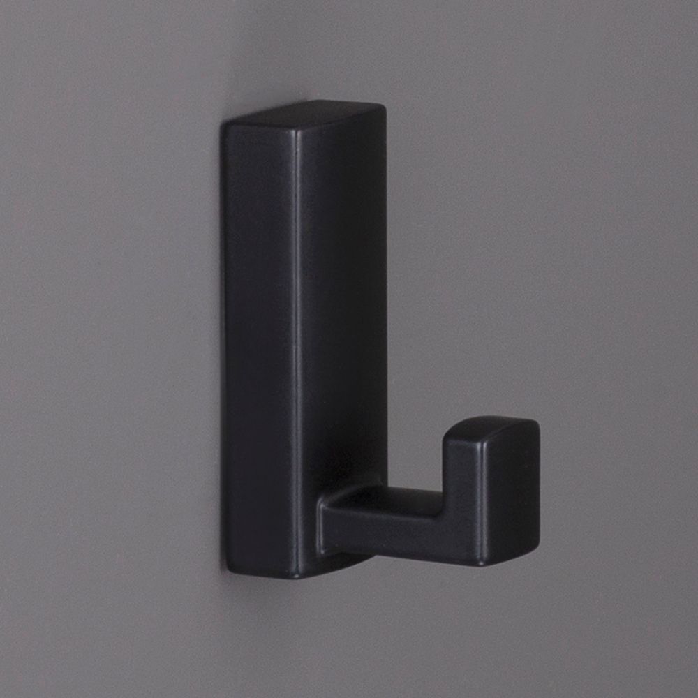 фото Крючок ОДИН однорожковый, черный матовый