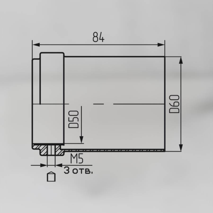 фото Стакан для верхнего крепления трубы 50 мм Z-005,хром