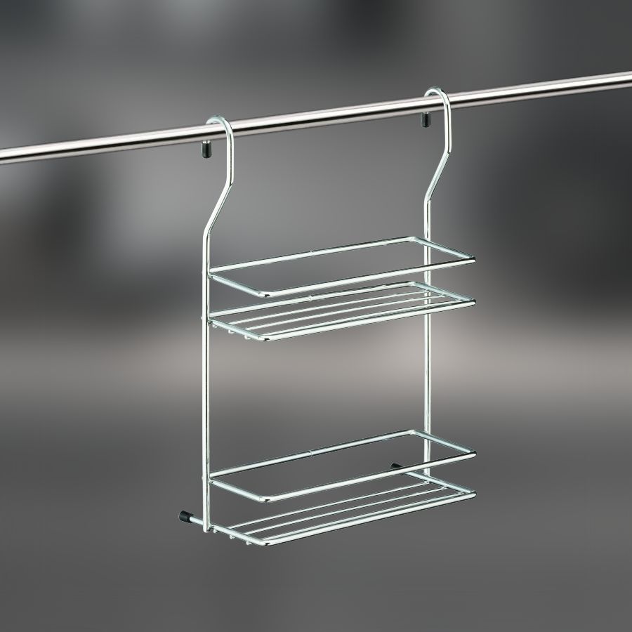 фото Полка двойная CWJ216B-3 ALBA 280x180x410 мм хром