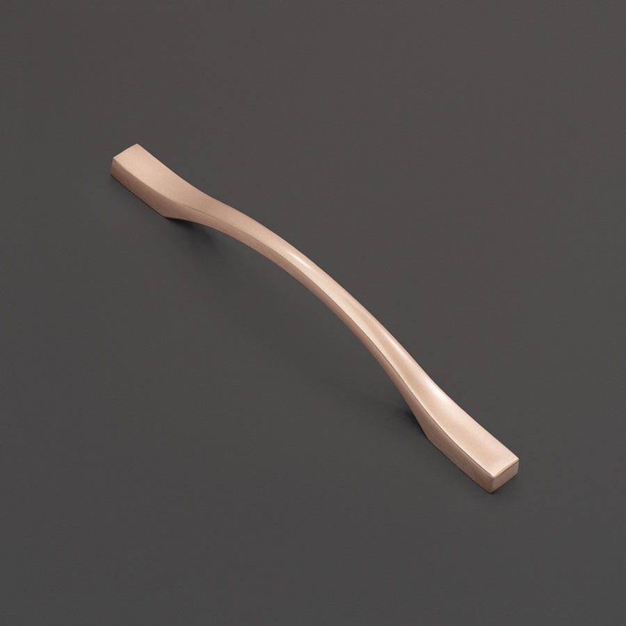 фото Ручка-скоба КАССИО, 160 мм, розовая шампань