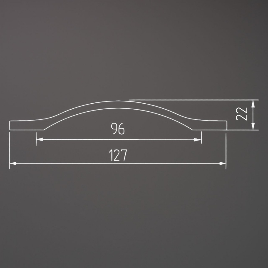 фото Ручка-скоба КАССИО, 96 мм, хром глянцевый