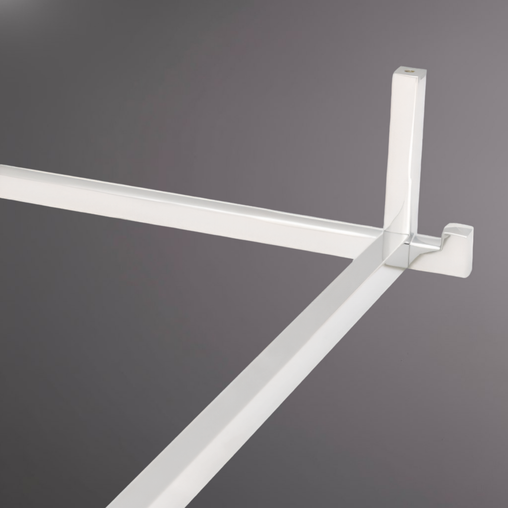 фото Вешалка П-образная для установки под полку, хром