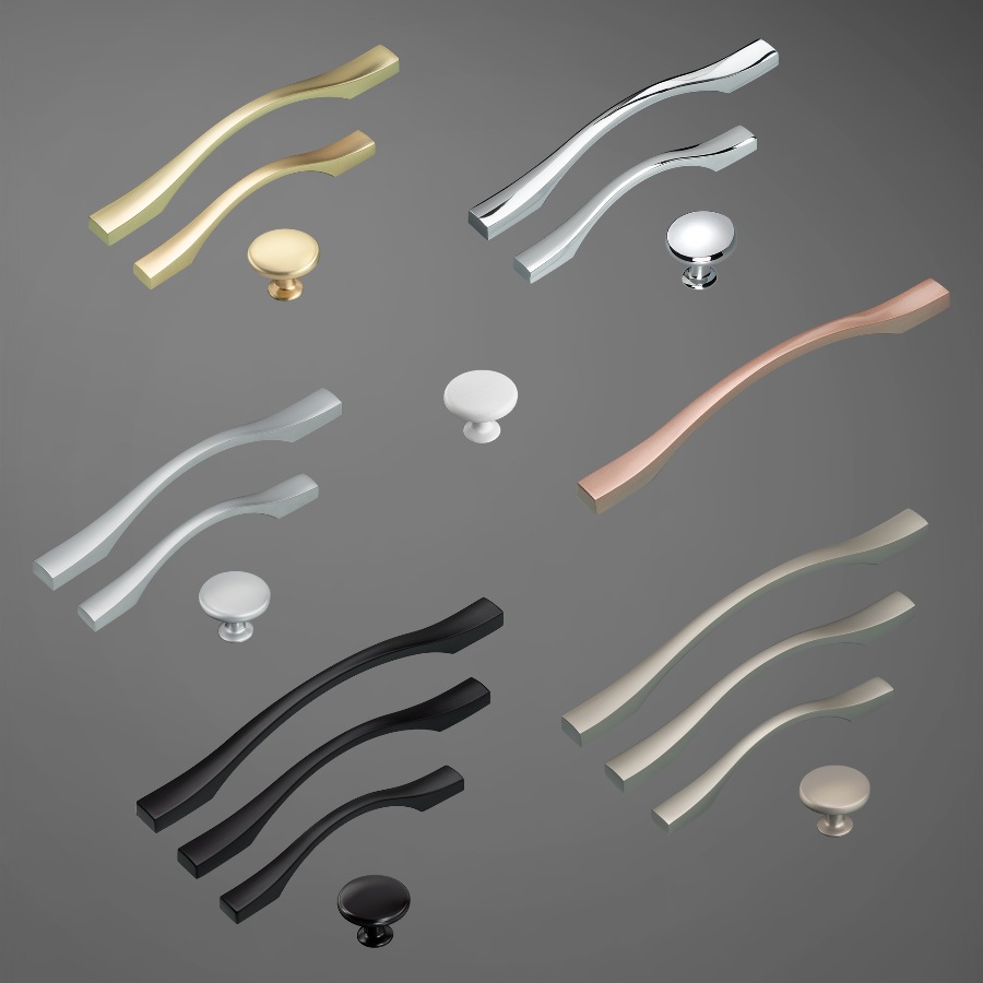 фото Ручка-скоба КАССИО, 96 мм, золото браш