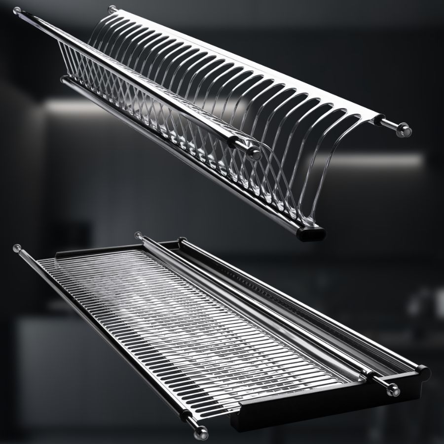 фото Посудосушитель из нержавеющей стали в шкаф 800 мм