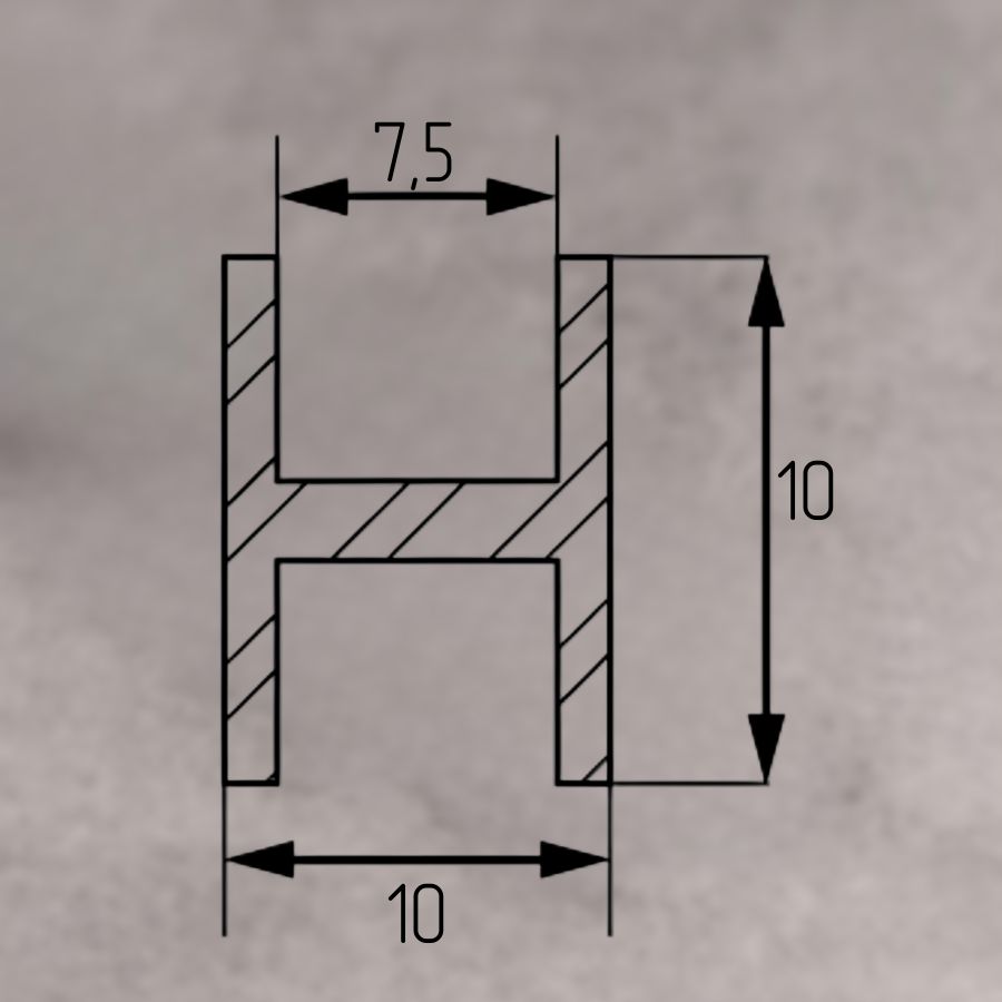 фото  Планка д/панелей "Скиф" 6мм 1060 600мм щелевая Белая