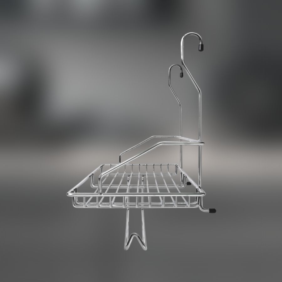 фото Полка одинарная с держателем для полотенца CWJ220-2 ALBA 375x190x310мм