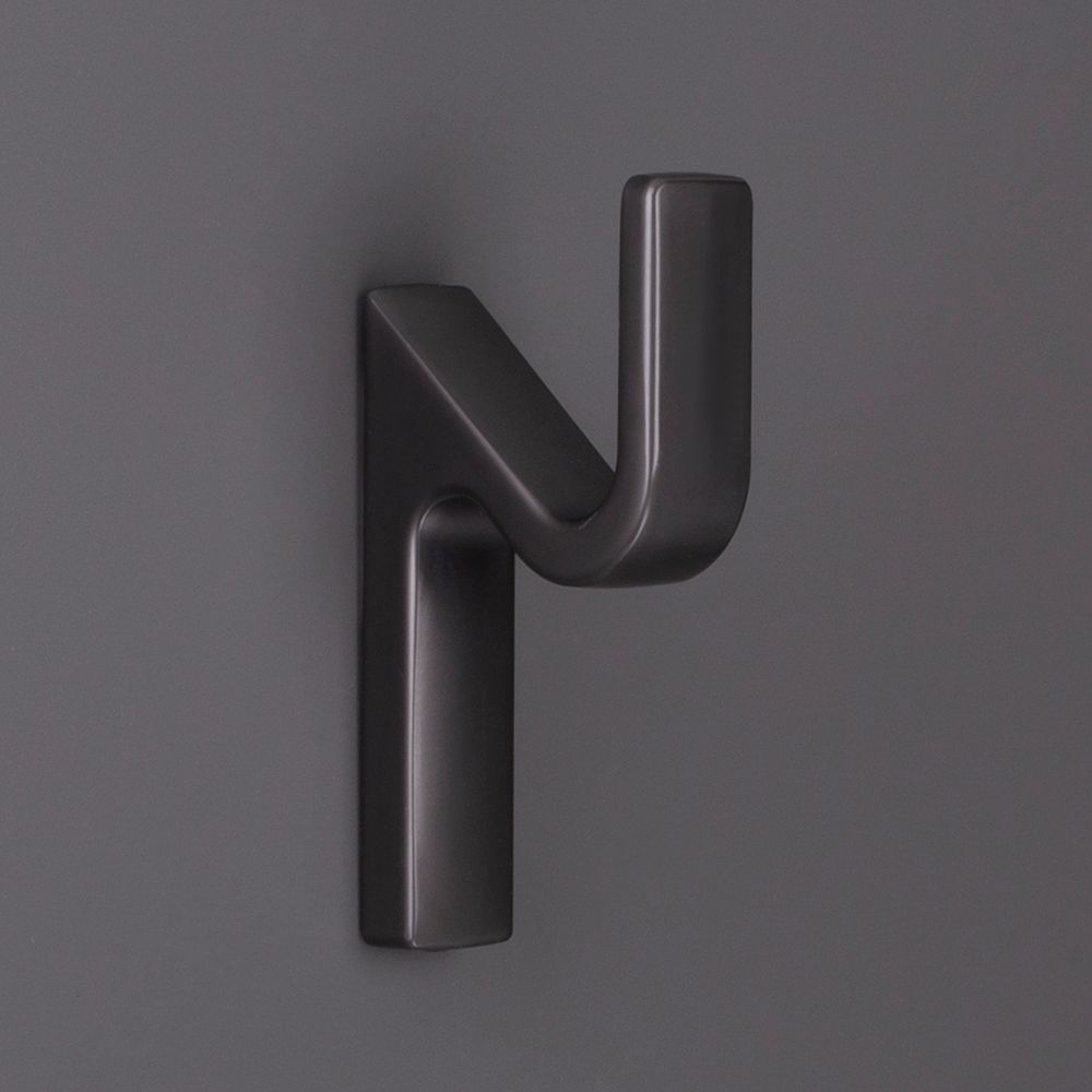 фото Крючок МЕРКУРИ однорожковый, серый матовый